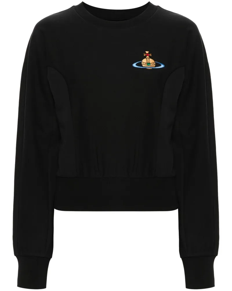 Vivienne Westwood Sweatshirt mit Logo-Stickerei Black