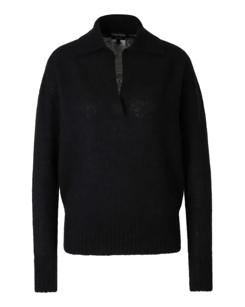 Tom Ford Pullover mit Spreizkragen - Schwarz Schwarz