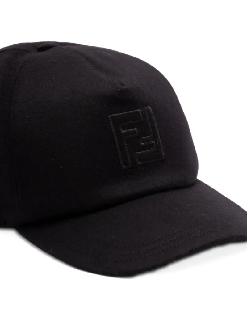 Fendi Baseballkappe mit Logo-Stickerei - Schwarz Schwarz
