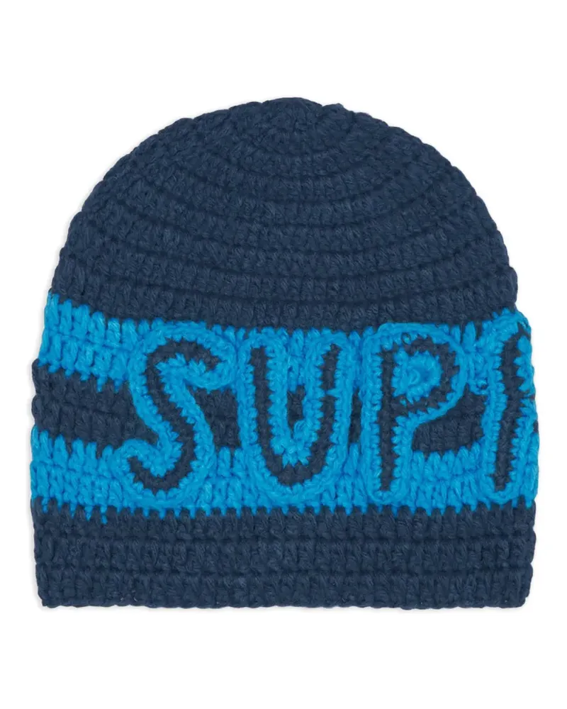 Supreme Being Beanie mit Logo - Blau Blau