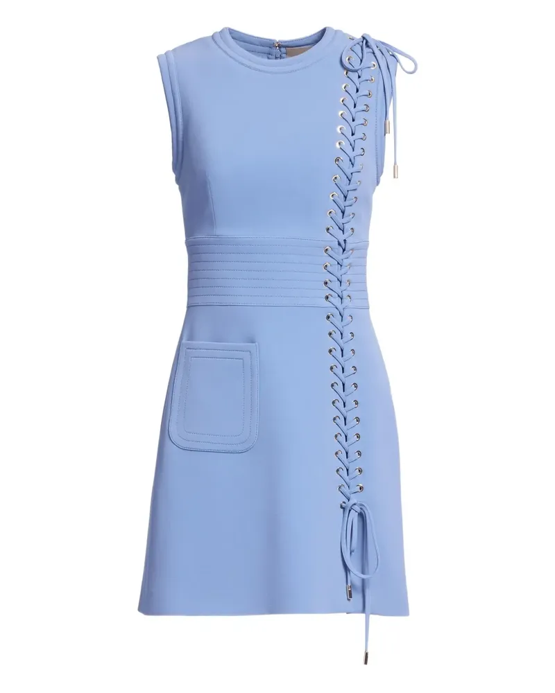 Elie Saab lace-up mini dress - Blau Blau