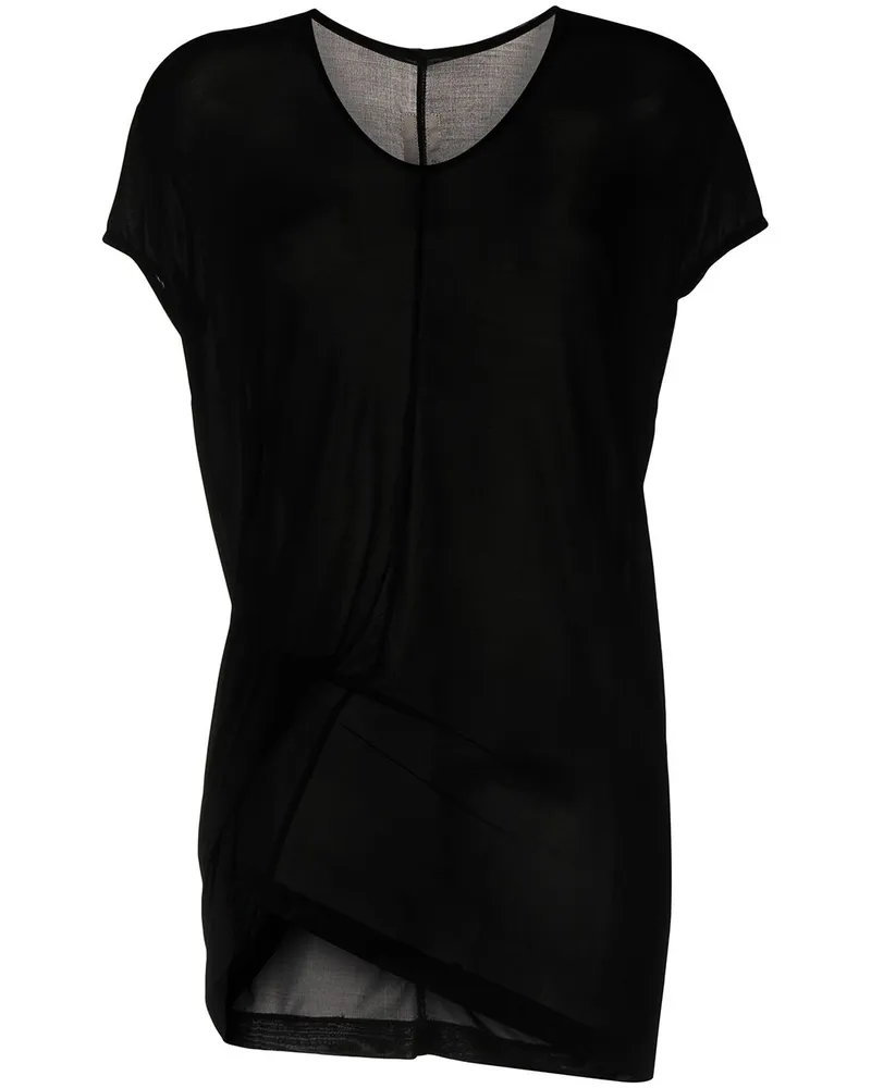 Rick Owens T-Shirt im Oversized-Look - Schwarz Schwarz