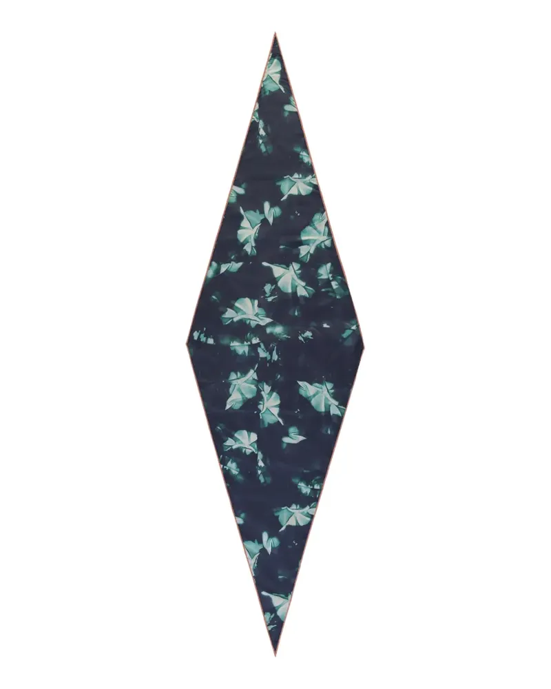 Ermenegildo Zegna floral-print silk scarf - Blau Blau