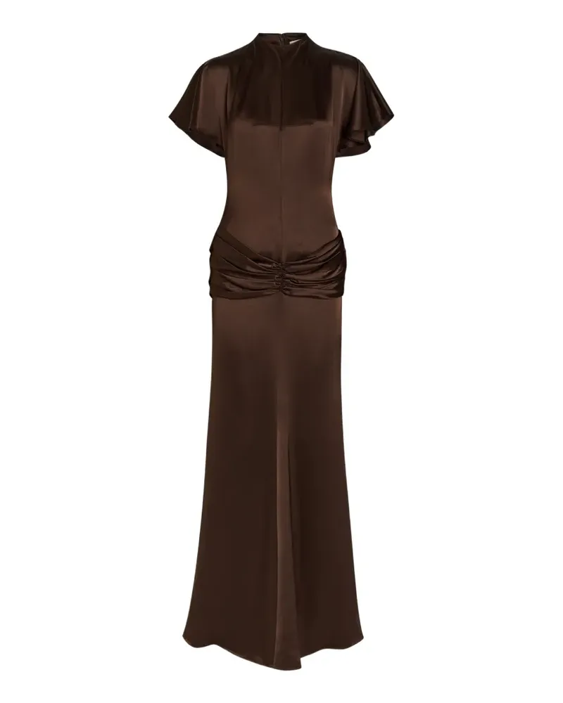 De La Vali Myra ruffled maxi dress - Braun Braun