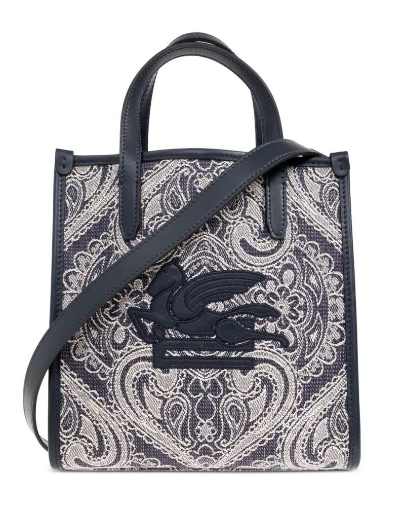 Etro Kleiner Love Trotter Tote Bag mit Paisleymuster - Blau Blau