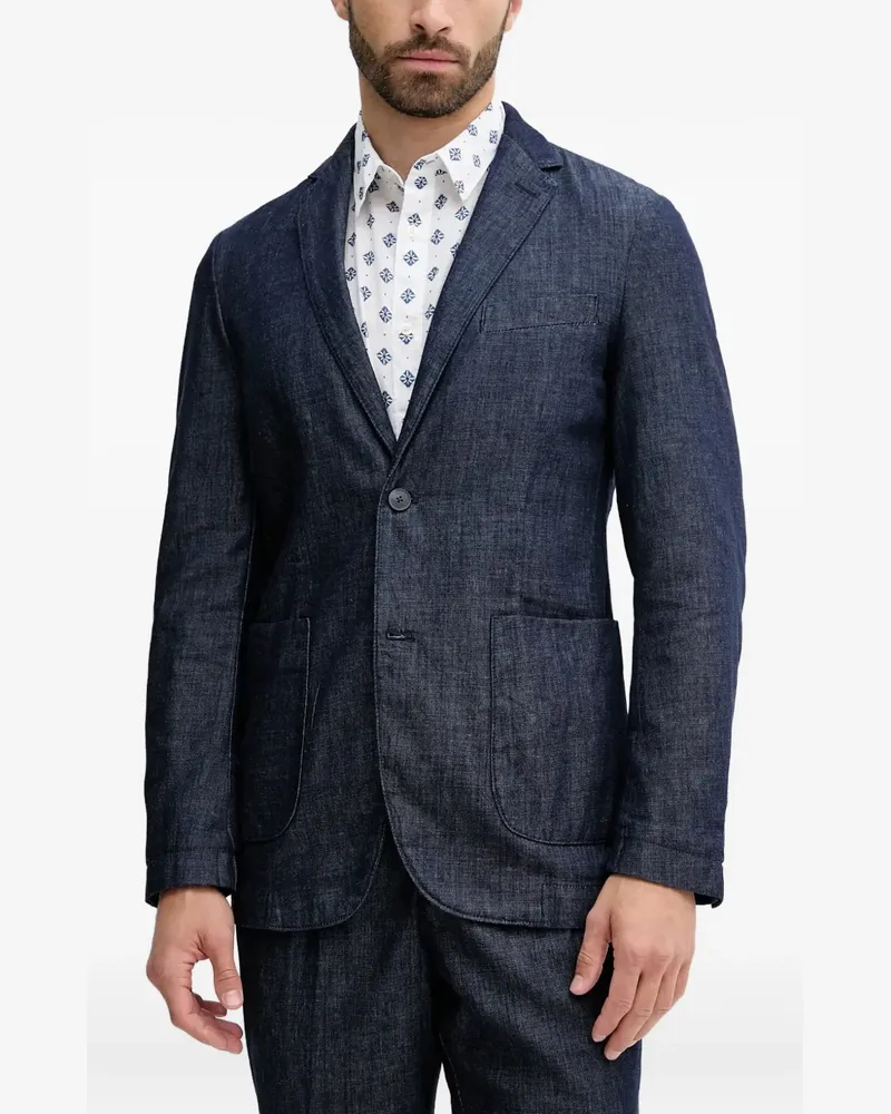 Benetton Sakko aus Chambray - Blau Blau