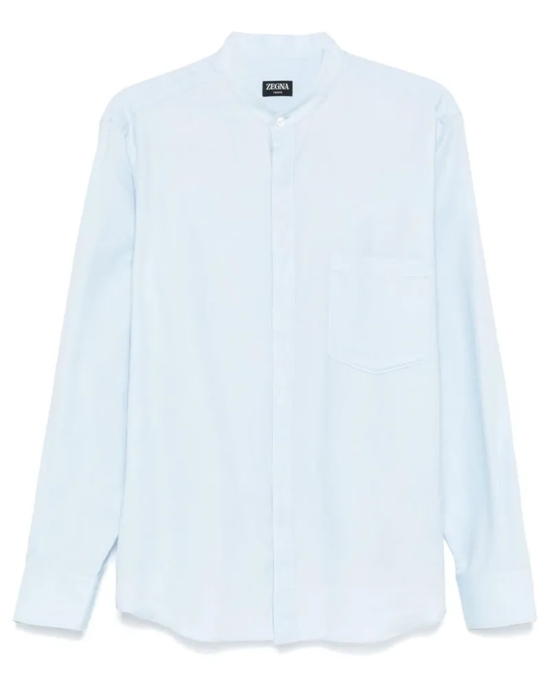 Ermenegildo Zegna Hemd mit Stehkragen - Blau Blau