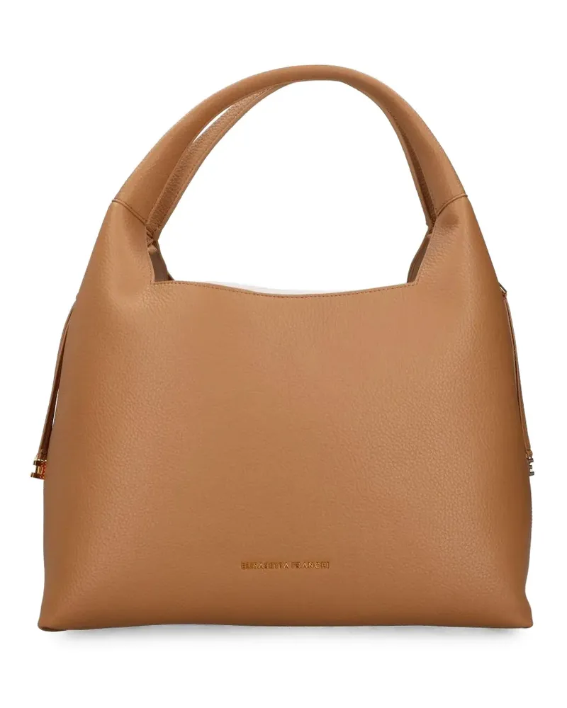 Elisabetta Franchi Hobo bag with charms - Nude Nude