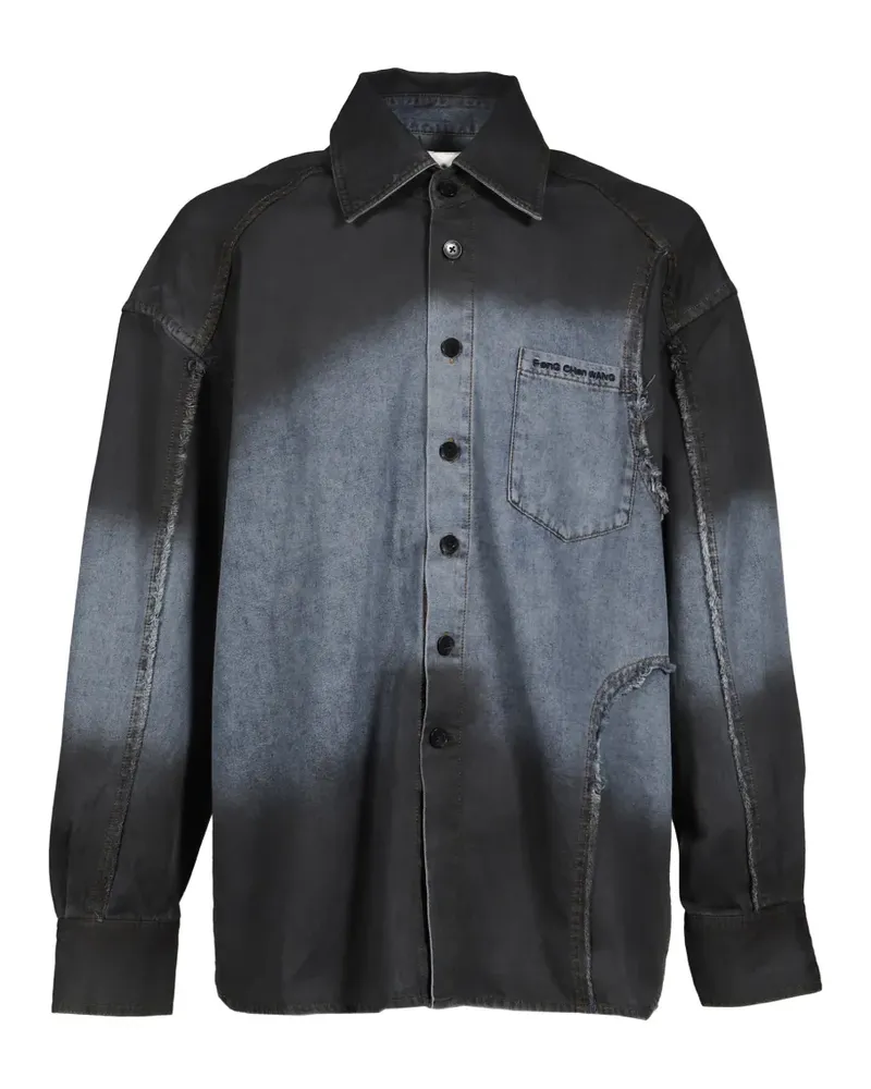 Feng Chen Wang denim shirt - Schwarz Schwarz