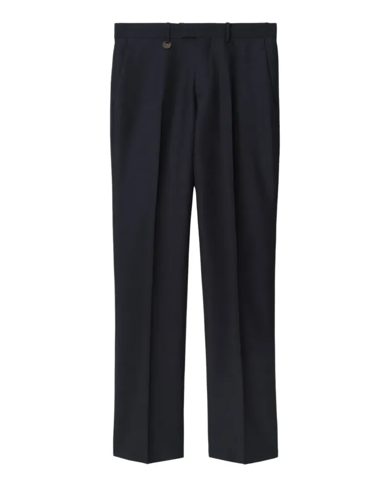 Burberry tag-detail tailored trousers - Blau Blau