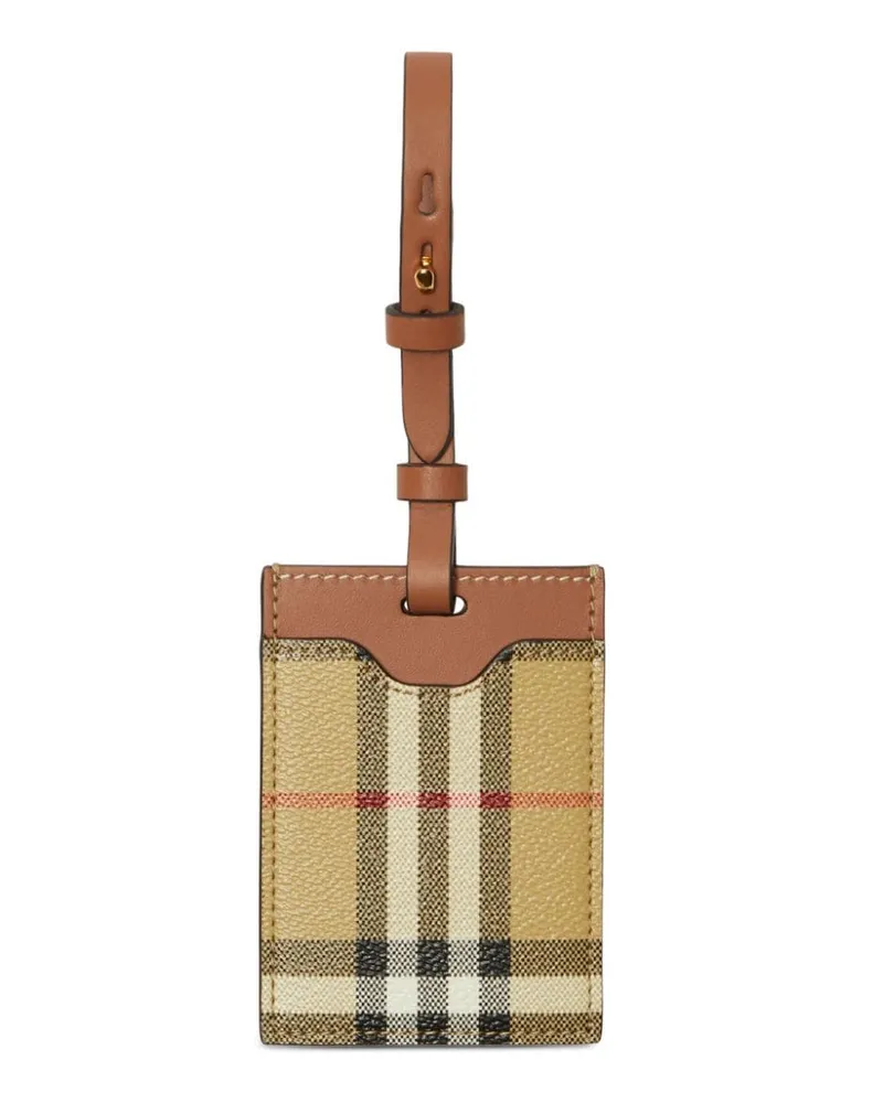 Burberry Gepäckanhänger mit House-Check Braun