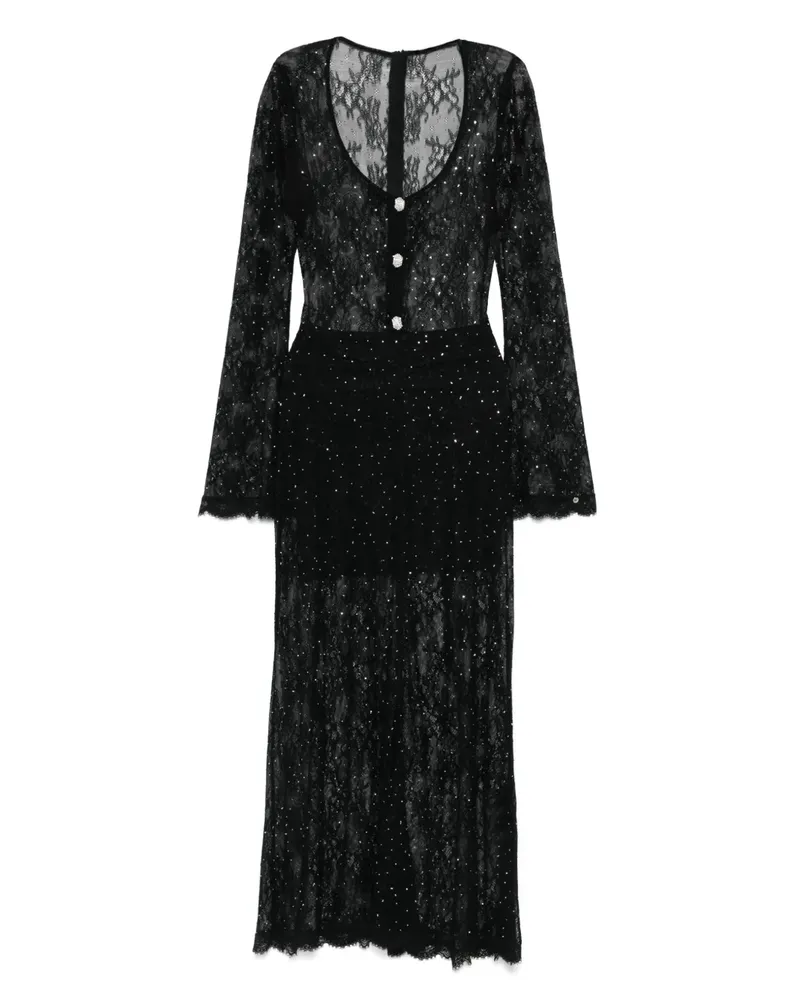 NISSA Kleid mit Spitze - Schwarz Schwarz