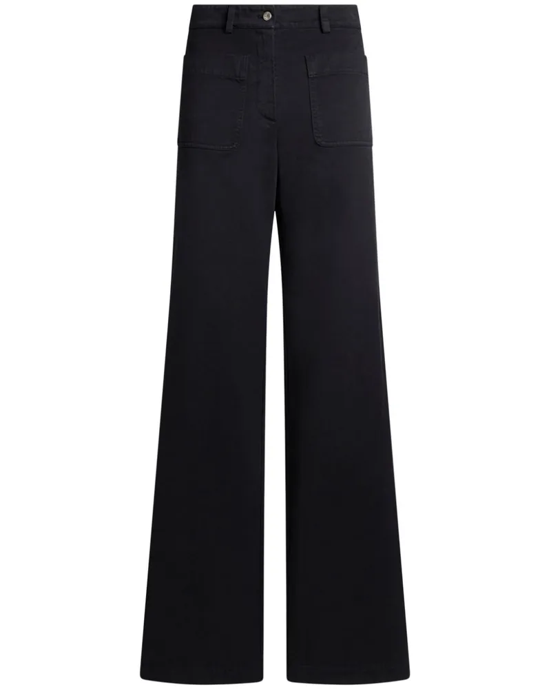 Etro Hose mit weitem Bein - Blau Blau