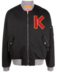 Kenzo Bomberjacke mit Logo-Stickerei Schwarz