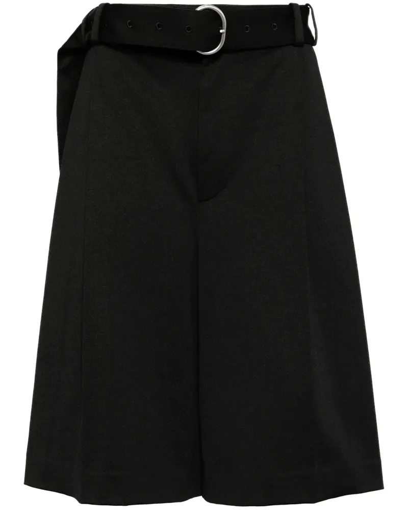 Jil Sander Shorts mit Falten - Schwarz Schwarz
