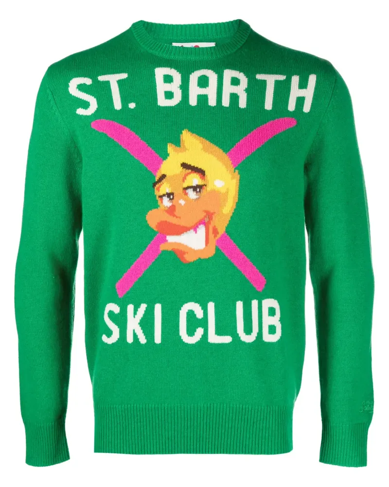 MC2 Saint Barth Duck Ski Club Intarsien-Pullover - Grün Grün