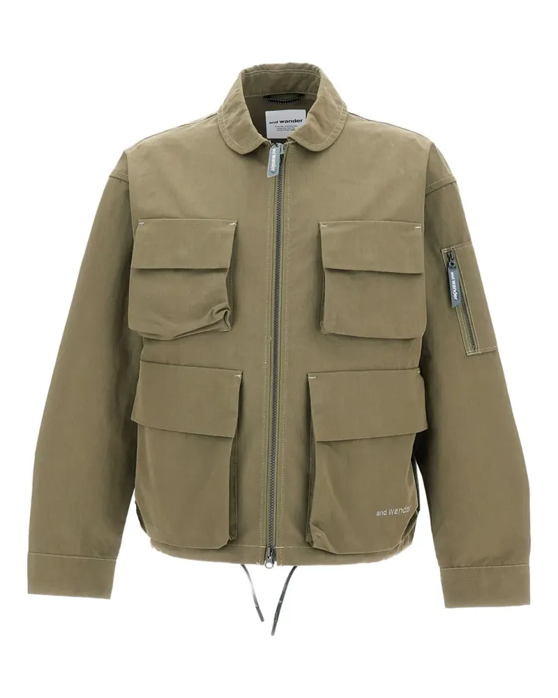and wander flap pockets zip jacket - Grün Grün