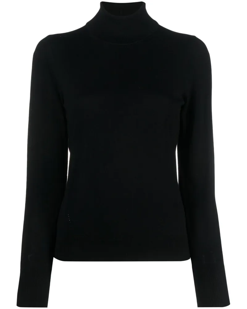 HUGO BOSS Rollkragenpullover aus Schurwolle - Schwarz Schwarz