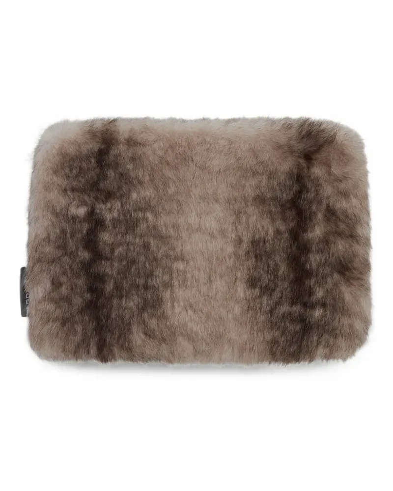 APPARIS Elle faux-fur laptop sleeve - Nude Nude