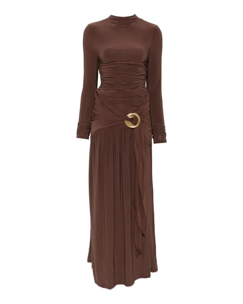 Aje. Maxikleid mit langen Ärmeln - Braun Braun