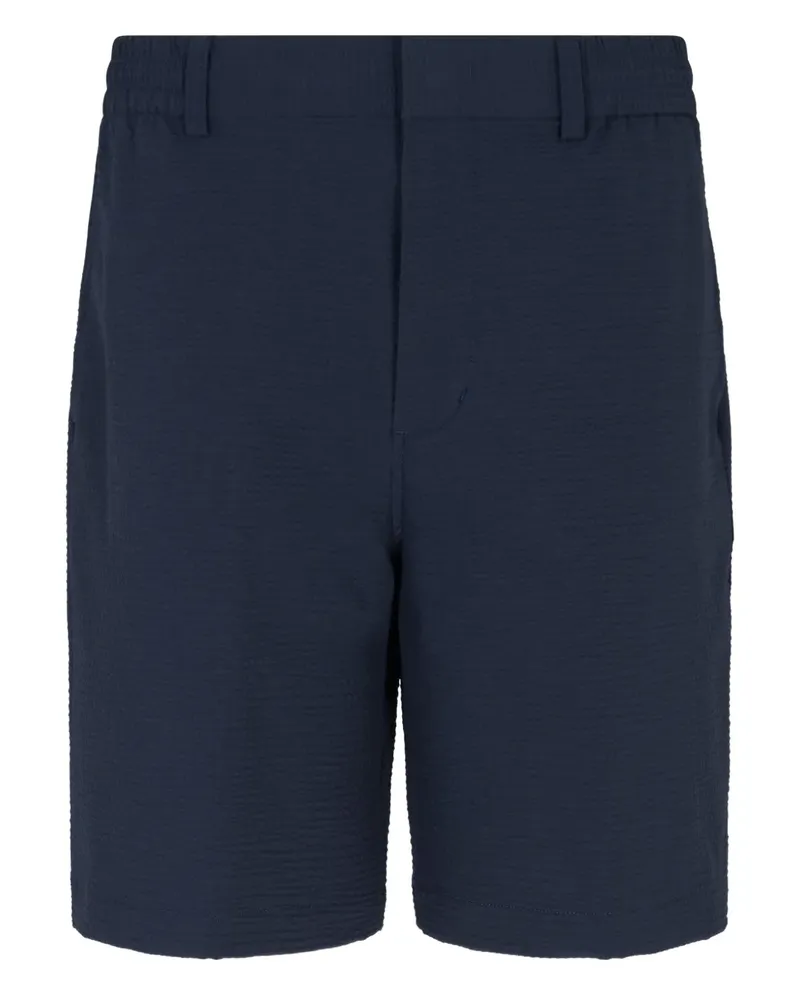Emporio Armani Seersucker-Shorts mit Stretchbund - Blau Blau