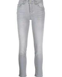 Liu Jo Skinny-Jeans mit Logo-Patch Grau