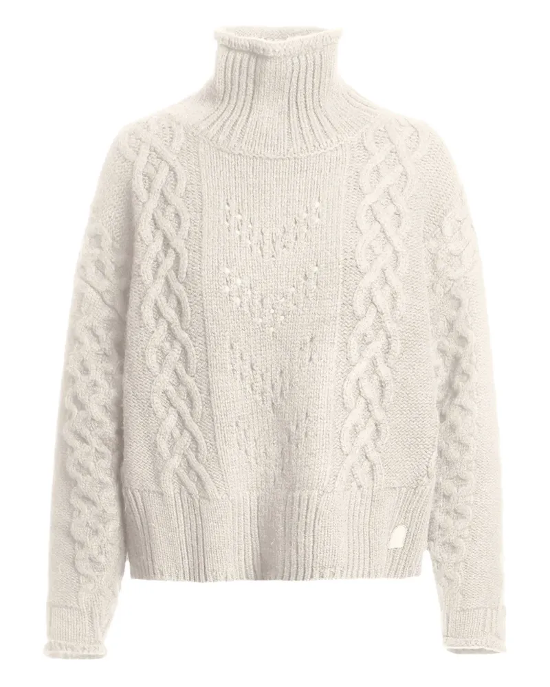 Parajumpers Rollkragenpullover mit Zopfmuster - Nude Nude
