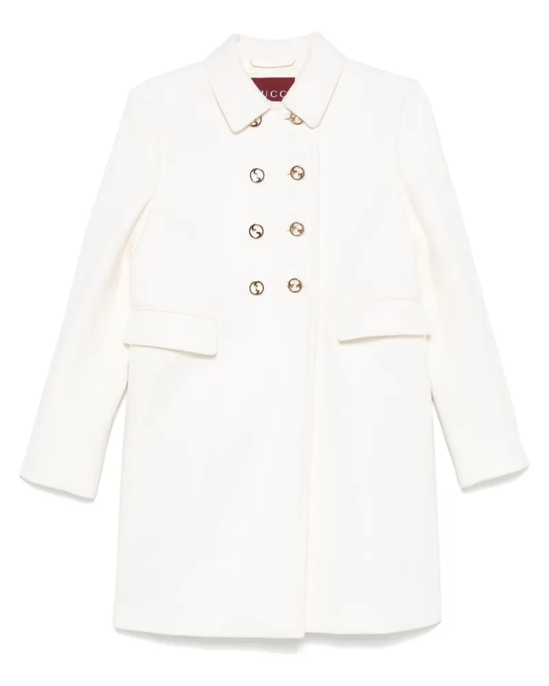 Gucci Mantel mit GG-Knöpfen - Weiß Weiß
