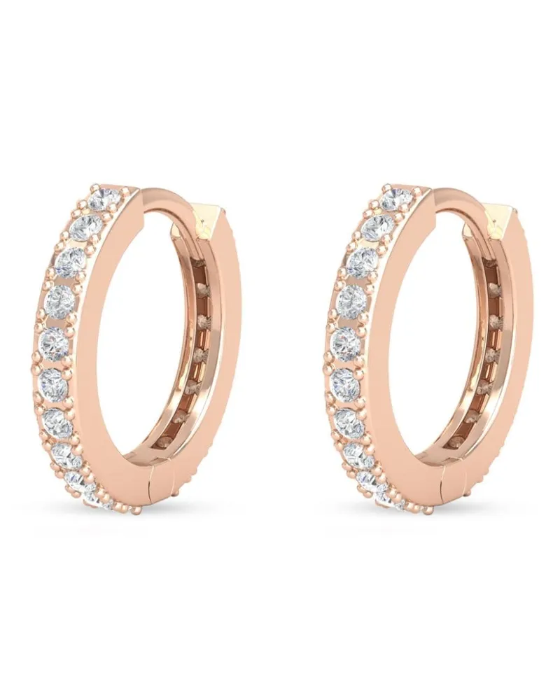 VEYNOU 14kt Gelbgoldohrringe mit Diamanten - Rosa Rosa