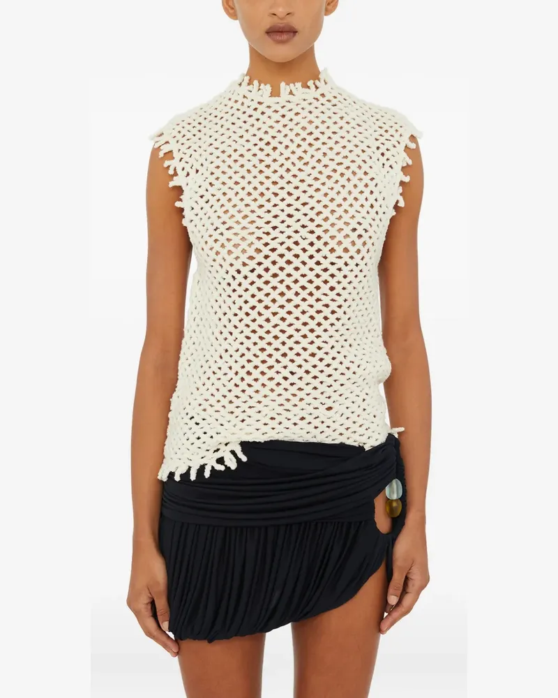 Christopher Esber Gestrickter Lattice Pullunder - Weiß Weiß