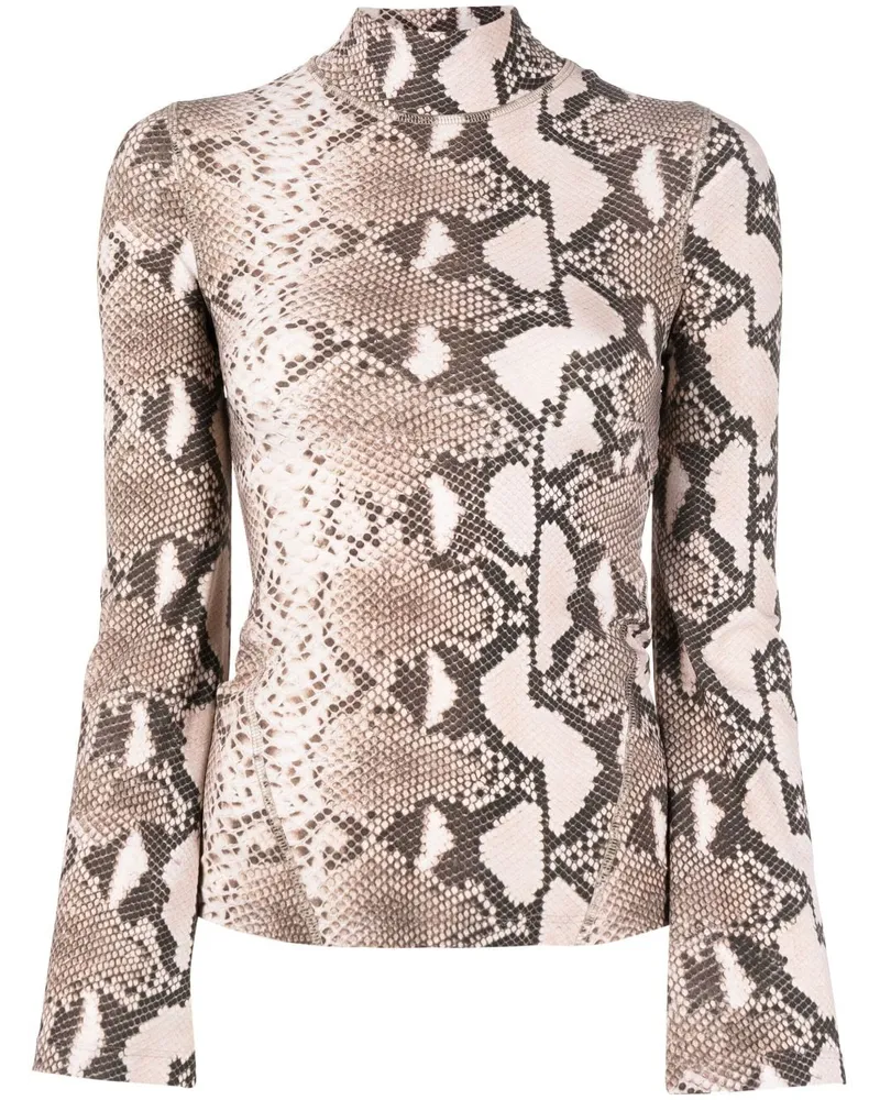 Stella McCartney Oberteil mit Print - Braun Braun