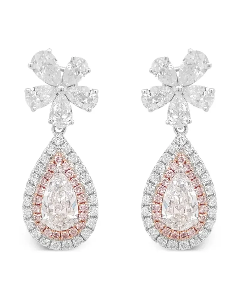 HYT Jewelry 18kt Weiß- und Rotgoldohrringe mit Diamant - Silber Silber