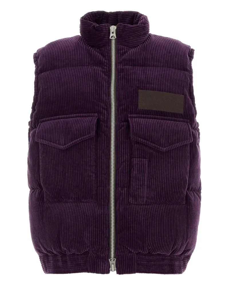 Sacai Gefütterte Cordweste - Violett Violett
