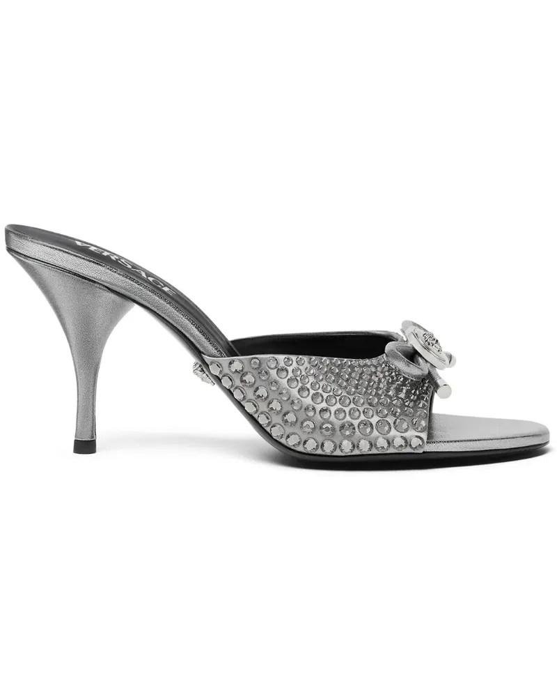Versace 85mm leather mules - Silber Silber