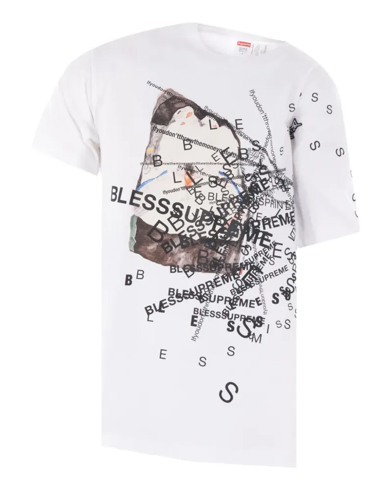 BLESS graphic-print short-sleeve T-shirt - Weiß Weiß