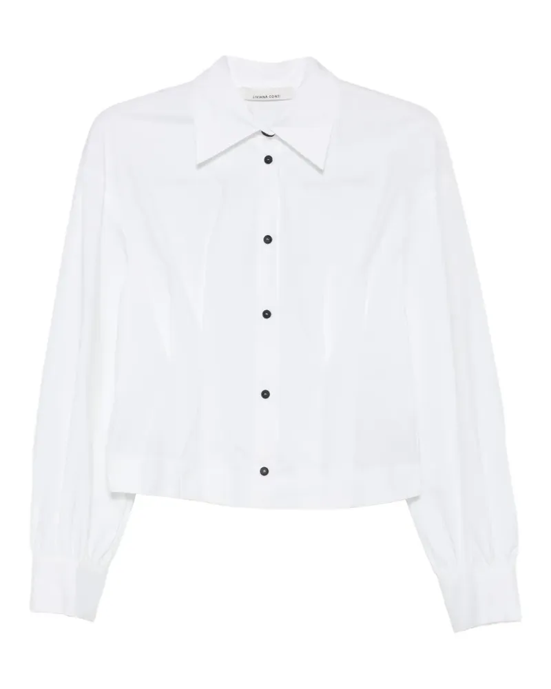 Liviana Conti pleated long-sleeve shirt - Weiß Weiß