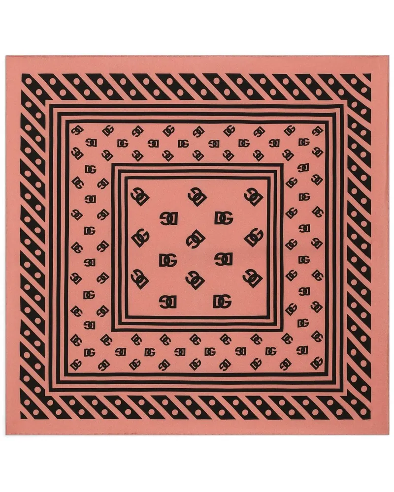 Dolce & Gabbana Schal mit Monogramm - Rosa Rosa
