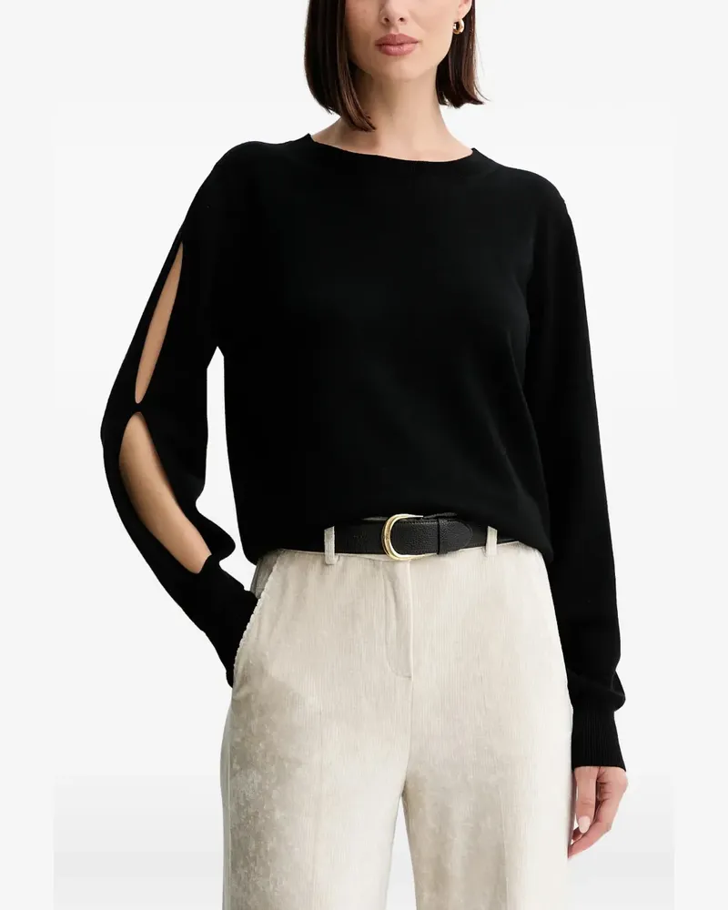 Twin-Set cut-out sleeves top - Schwarz Schwarz