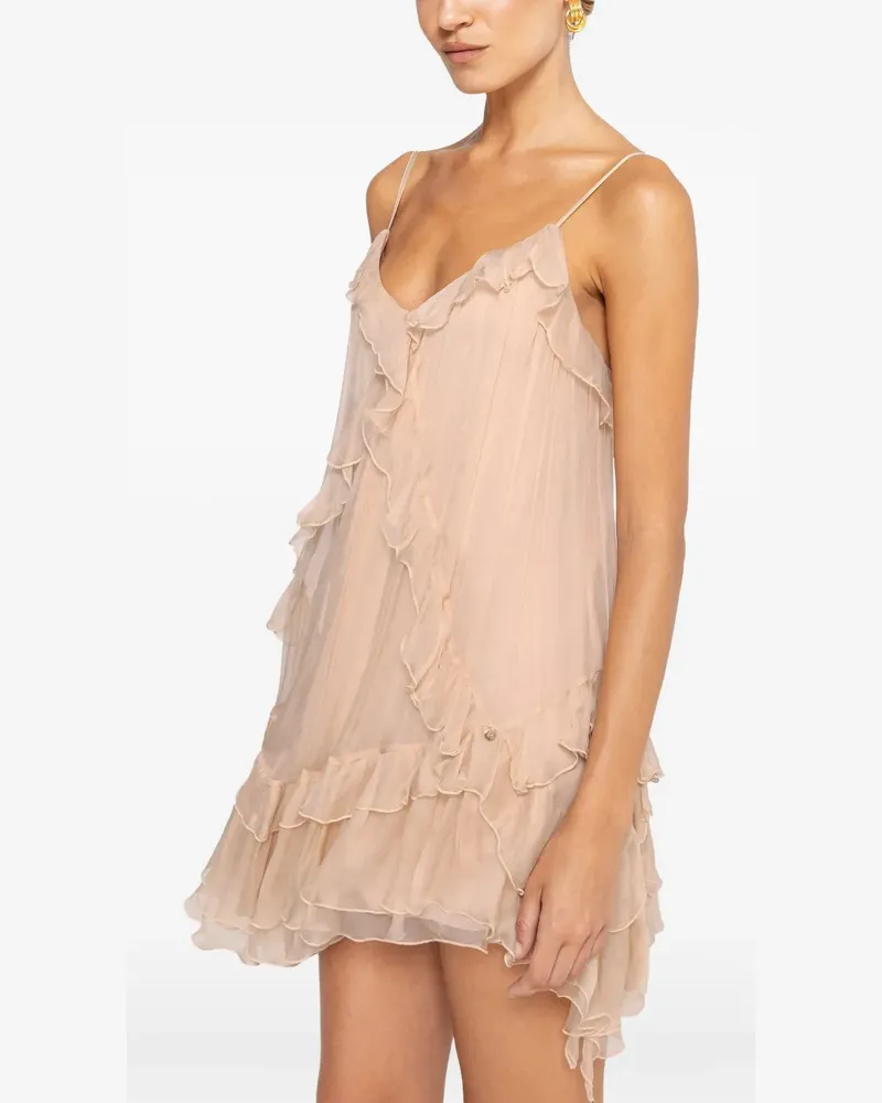 NISSA Rückenfreies Minikleid aus Seide - Nude Nude