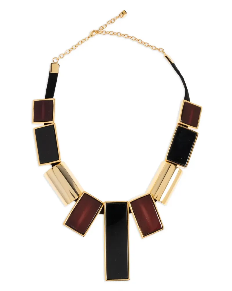 Dsquared2 Halskette mit geometrischen Details - Schwarz Schwarz