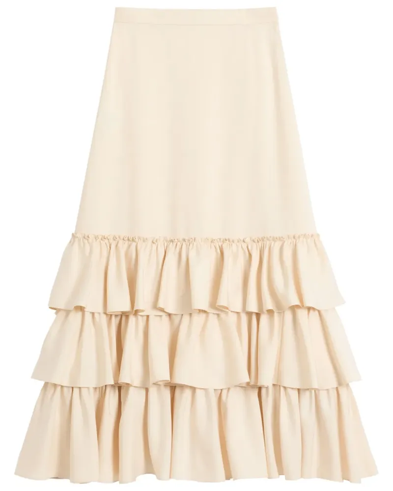 Valentino Garavani Shantung Midirock - Nude Nude