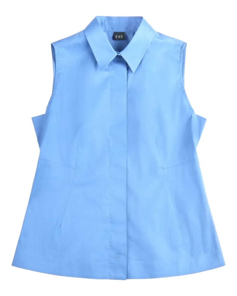 Fay Ärmelloses Hemd - Blau Blau