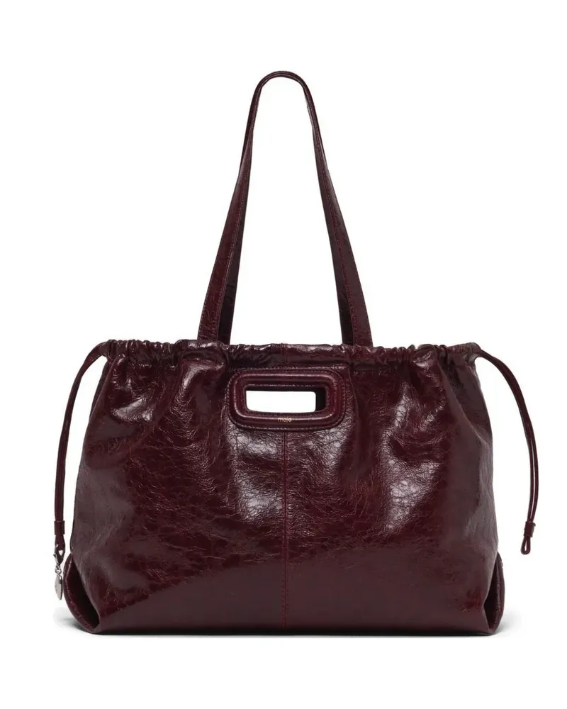 Maje M Tote leather tote bag - Rot Rot