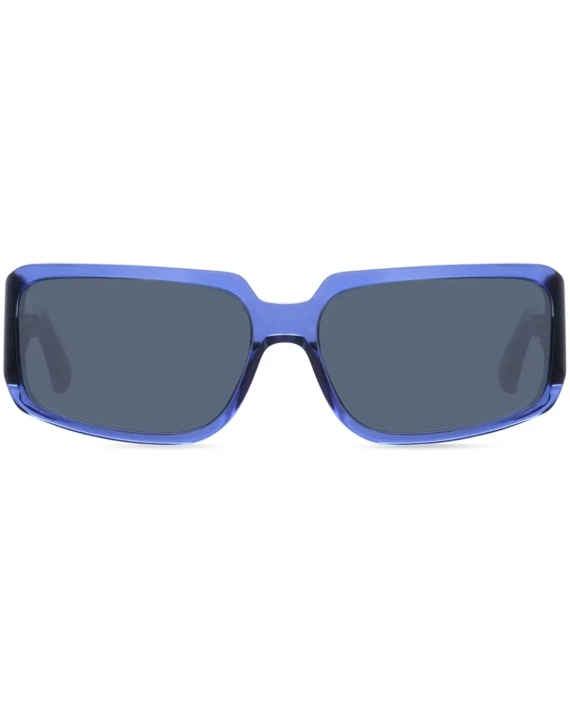 Linda Farrow x Dries Van Noten eckige Sonnenbrille - Blau Blau