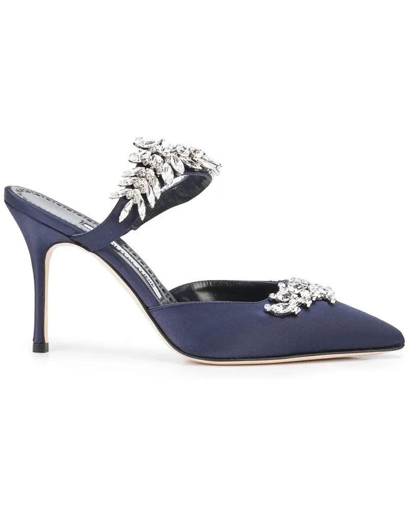 Manolo Blahnik Lurum Mules 90mm - Blau Blau