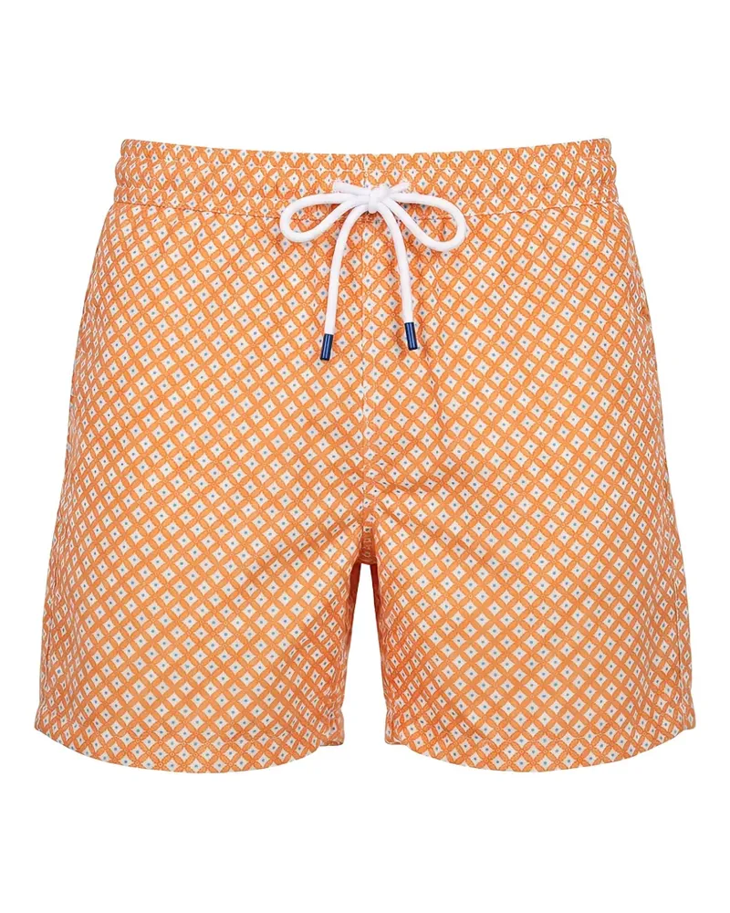 Fedeli Badeshorts mit geometrischem Print - Orange Orange