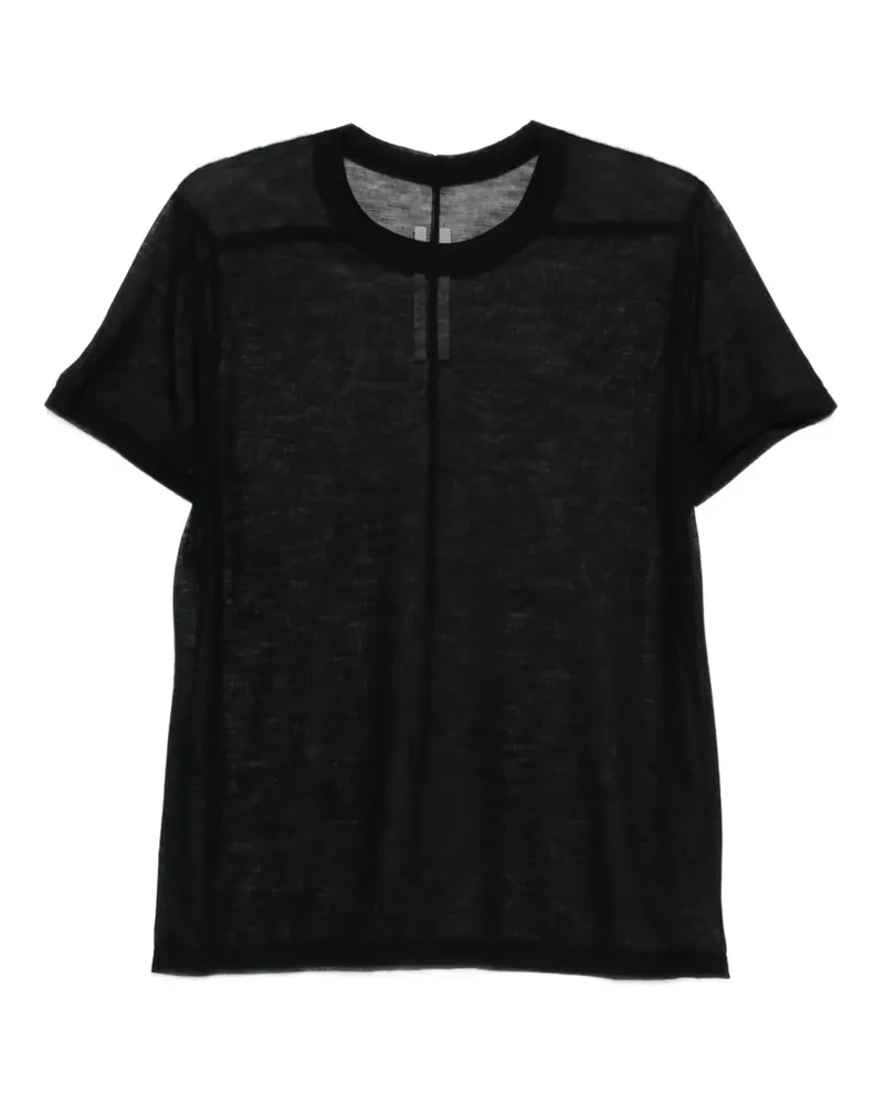 Rick Owens Semi-transparentes T-Shirt - Schwarz Schwarz