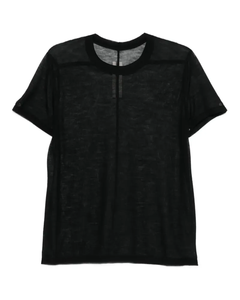 Rick Owens sheer seam T-shirt - Schwarz Schwarz