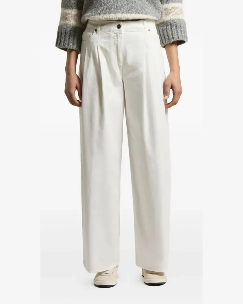 Peserico Jeans mit Faltendetails - Weiß Weiß