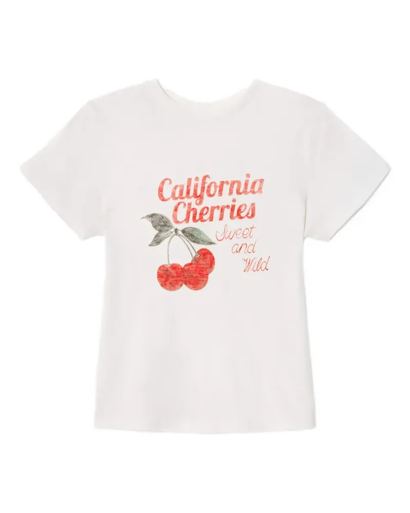 RE/DONE Cherries T-Shirt - Weiß Weiß